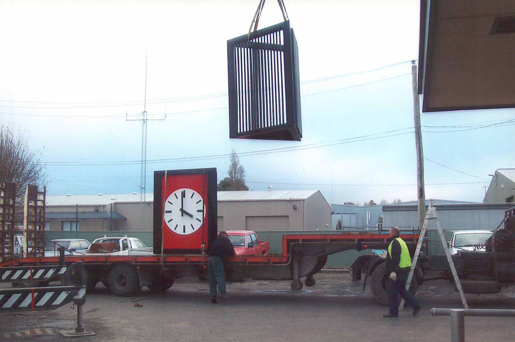 hoisting commercial metal work