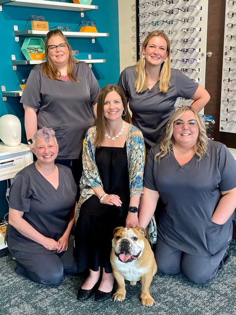 The friendly office staff at Focus Eyecare of Fort Wayne, Indiana