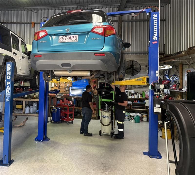 2 Mechanics Working on a Vehicle — Automotive All Stars Car Service and Repair in Boronia Heights, QLD