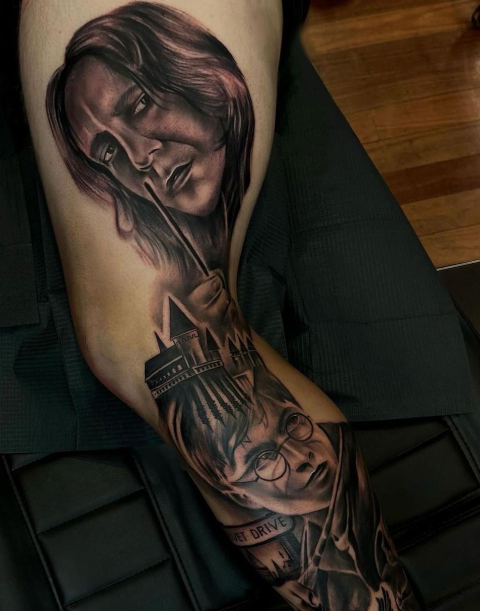 lady face tattoo