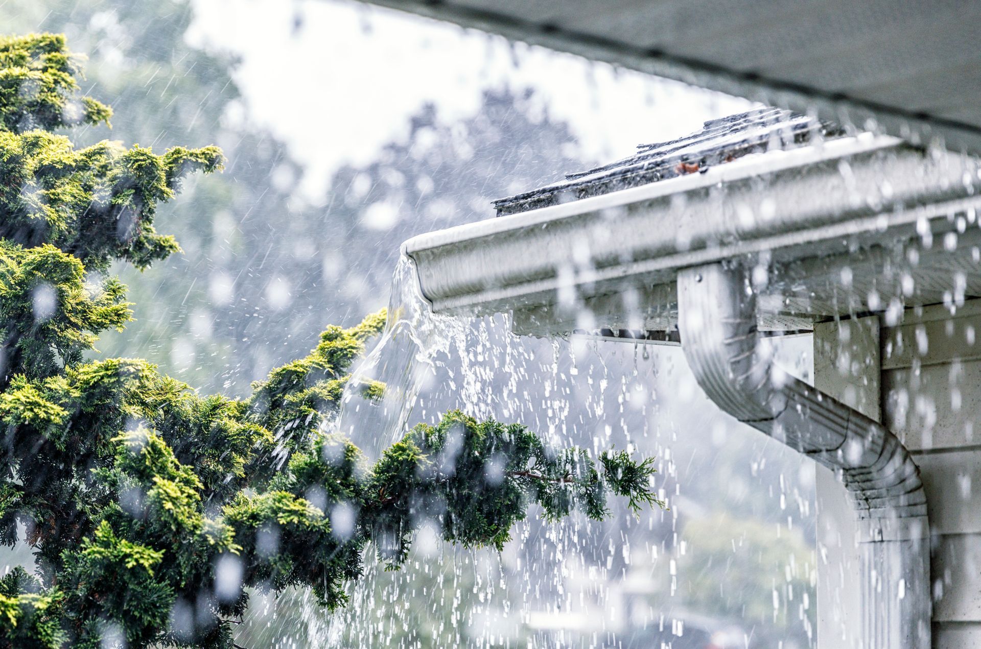 rain on leaking roof