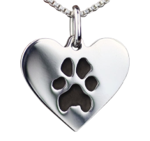 Custom Paw Print Heart