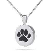 Paw Print Steel Keepsake Pendant