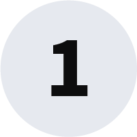 The number 1 is in a circle on a white background.