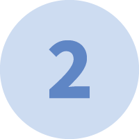 The number two is in a blue circle on a white background.