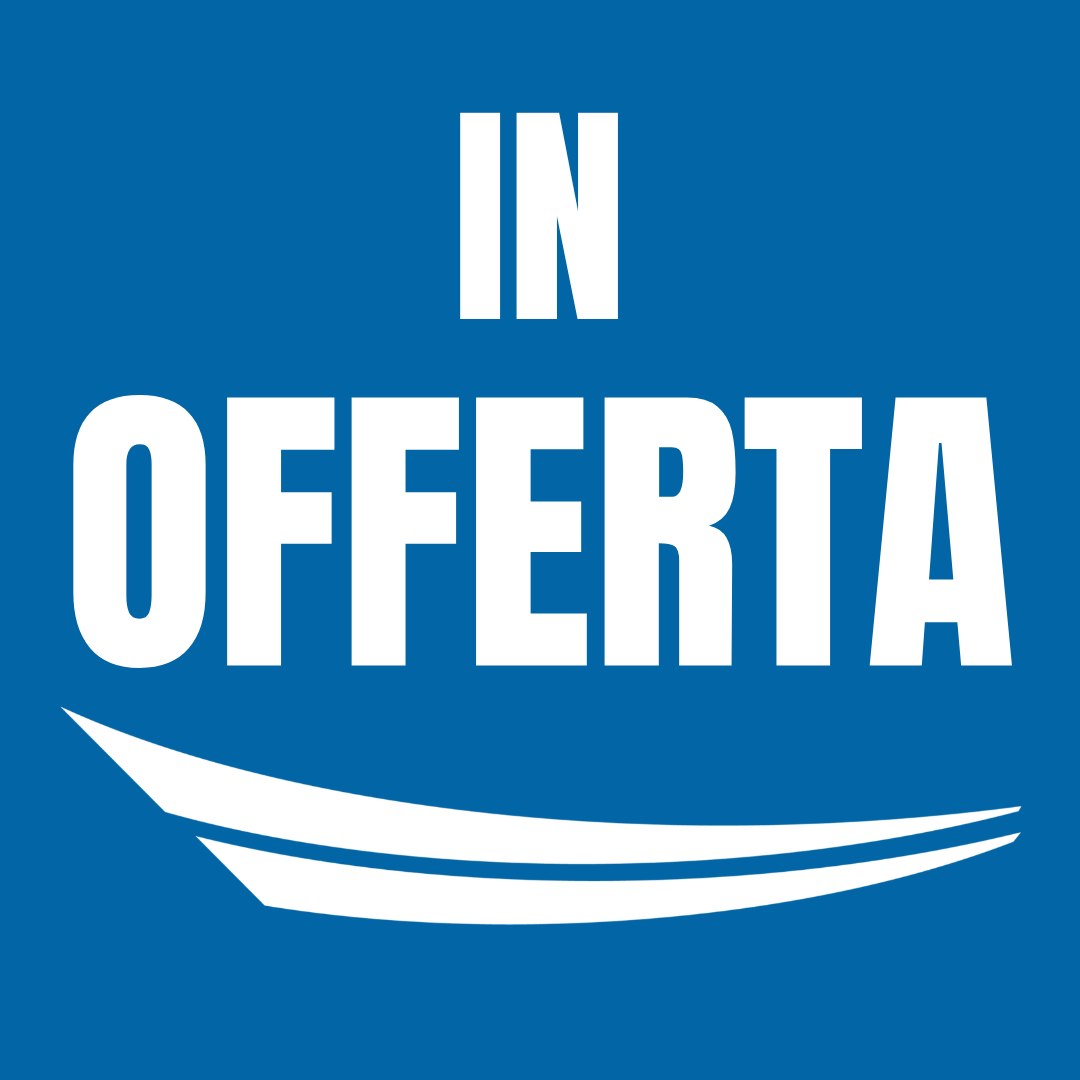 Quadrato blu con testo bianco 