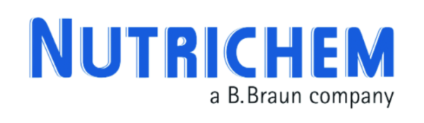 Logo Nutrichem in carattere blu, sotto la scritta 