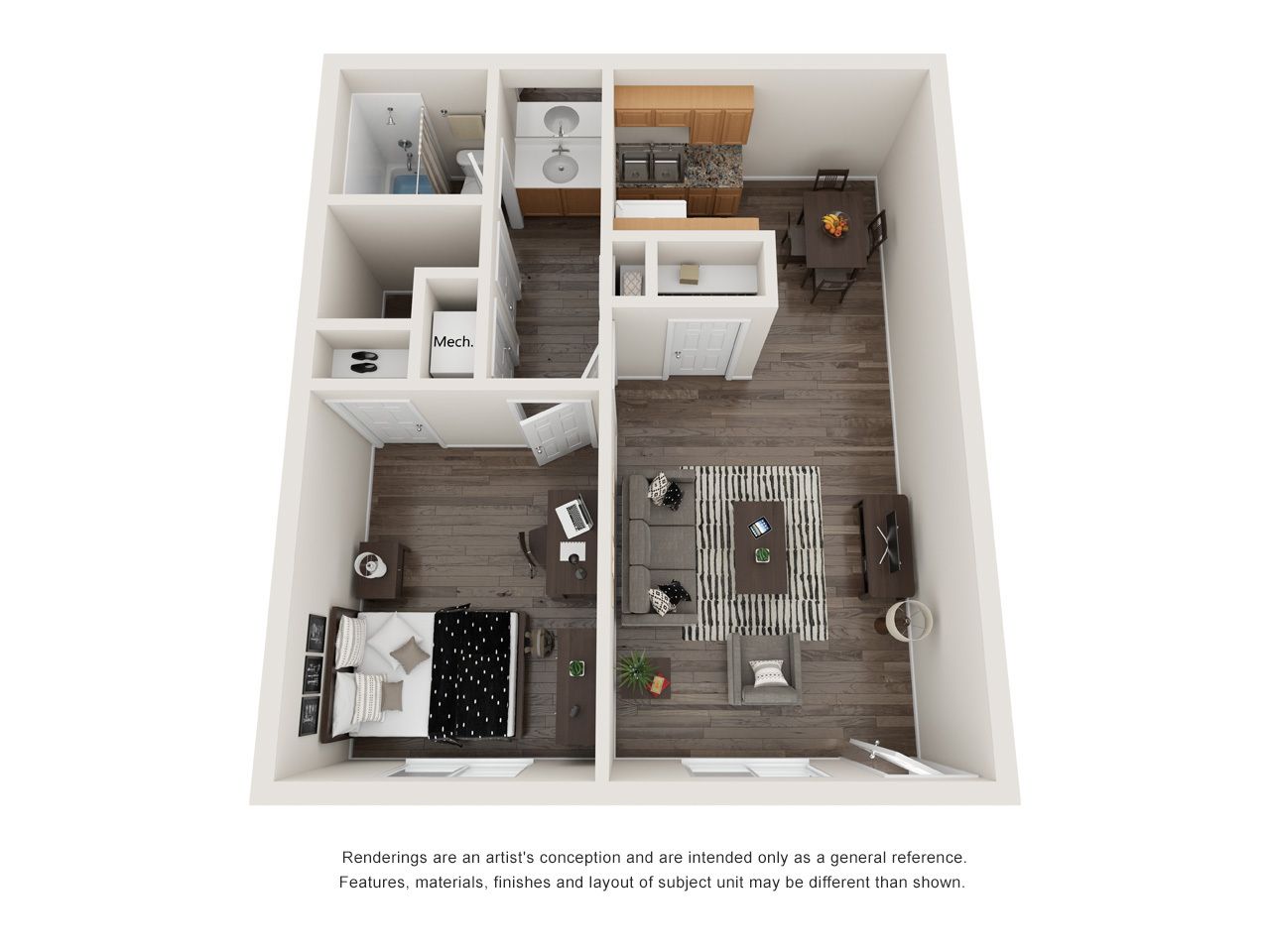 One Bedroom Floor Plan