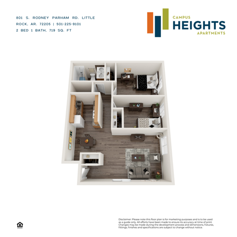 Two Bedroom Floor Plan