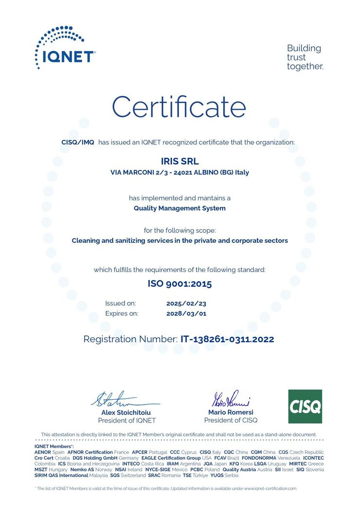 Certificato ISO 9001
