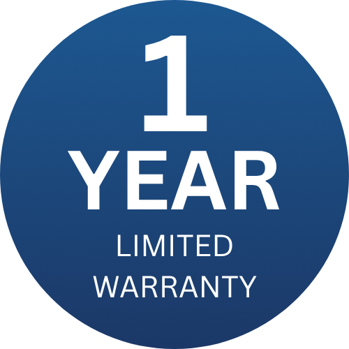 A blue circle with the words `` limited lifetime warranty '' written on it.