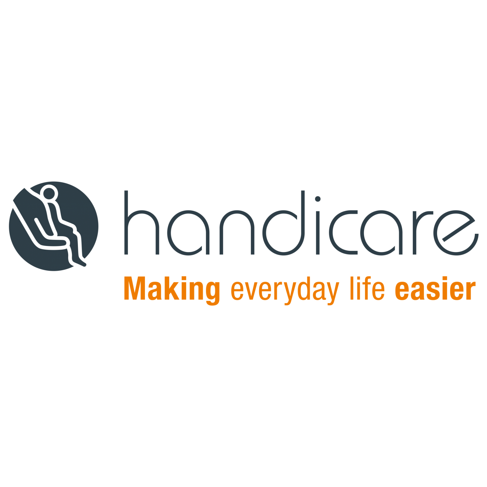 A logo for handicap care making everyday life easier