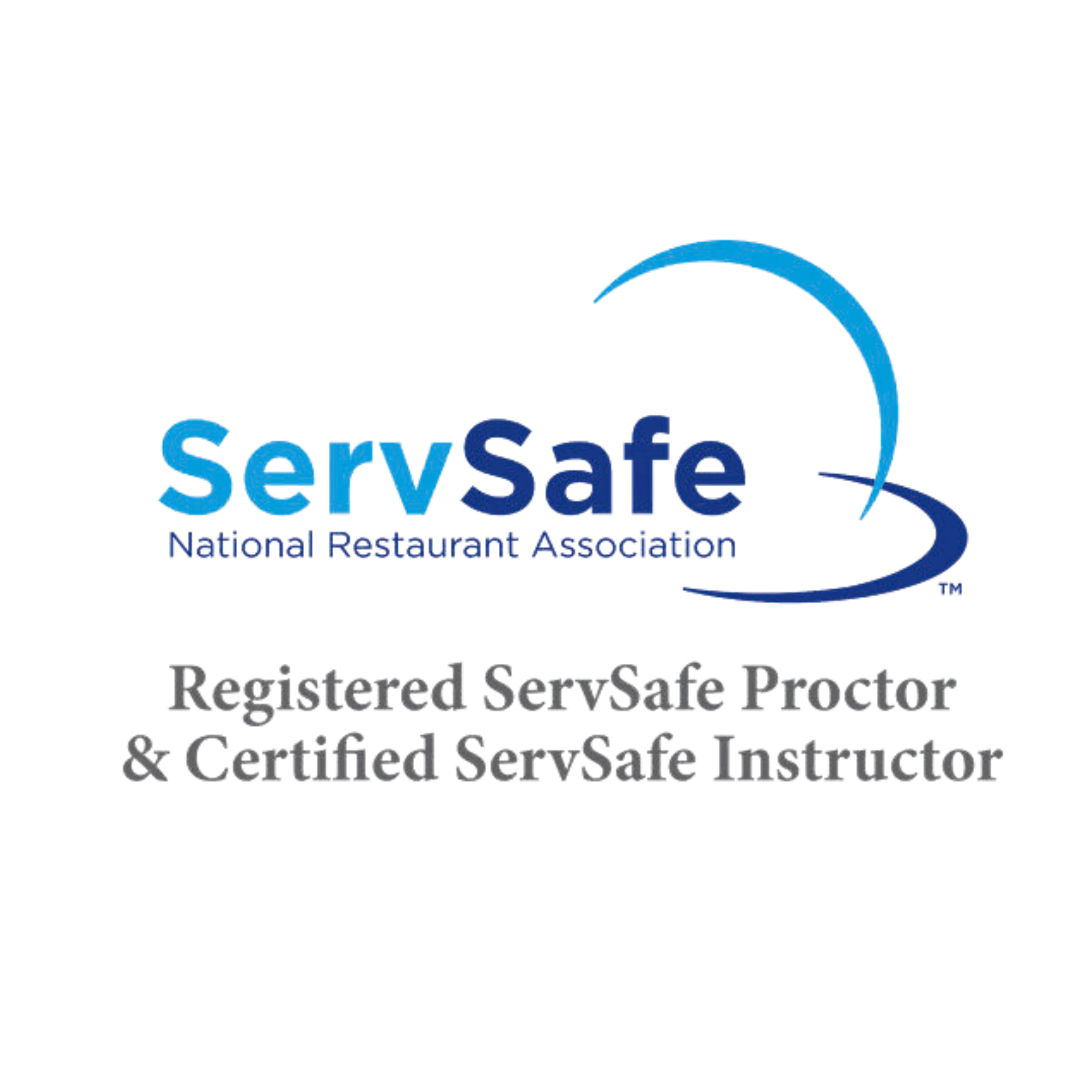 The servsafe national restaurant association logo is a registered servsafe proctor and certified servsafe instructor.