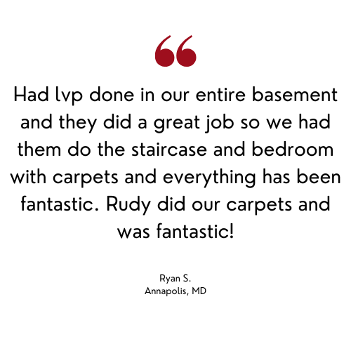 Customer testimonial: Positive review of flooring services, Annapolis, MD.