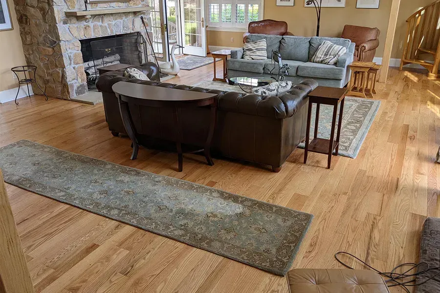 Living room with hardwood floors