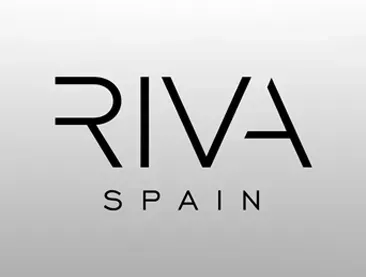 Logo for Riva Spain in black text.
