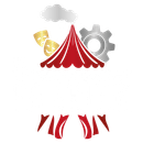 Logo De Entertainment Fabriek (witte tekst)