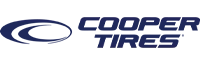 Cooper Tires logo: blue swirl graphic next to the words