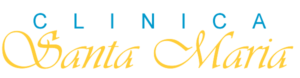 A logo for clinica santa maria is shown on a white background