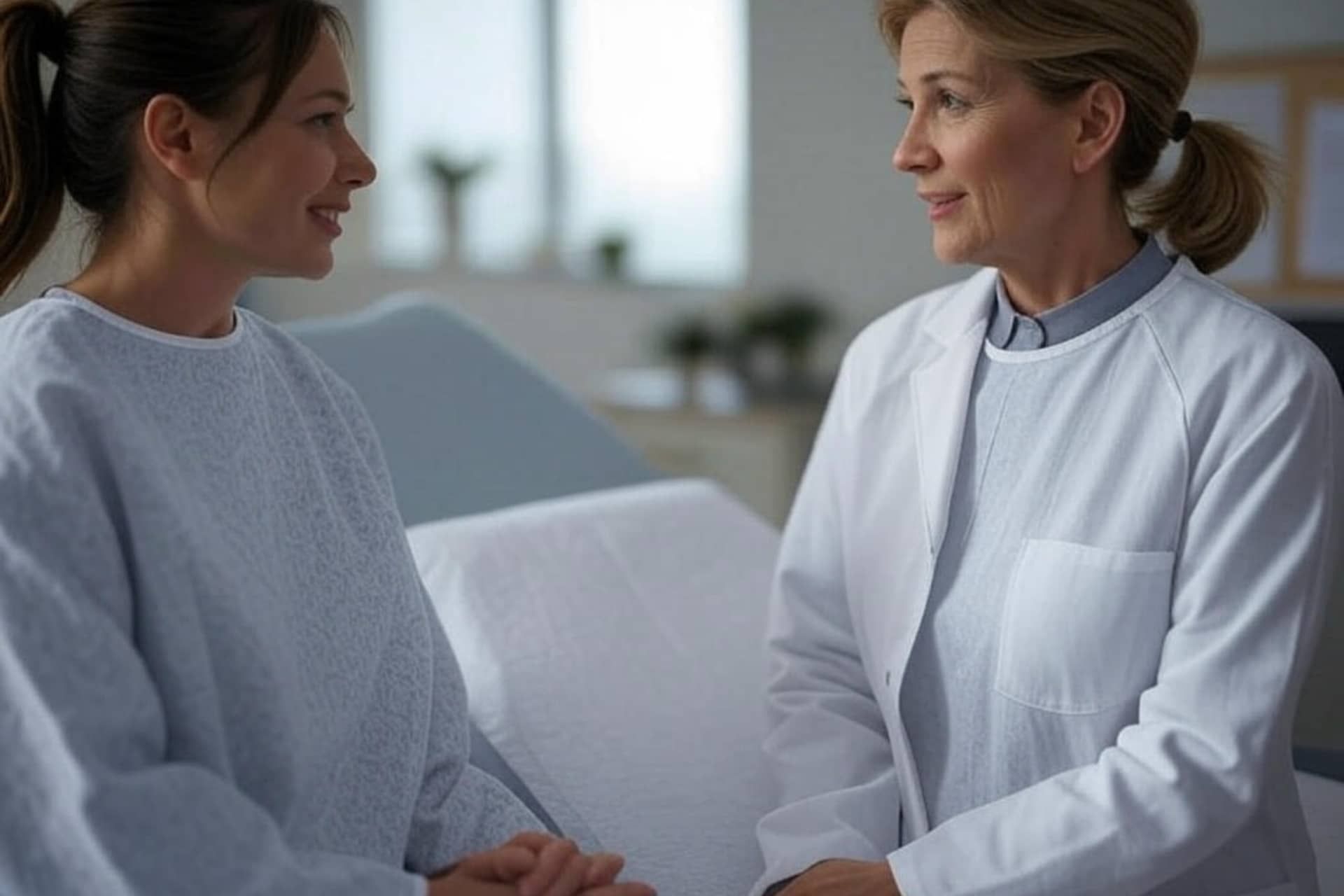 Annual well-woman exam consultation at Clinica Santa Maria women’s health clinic in Brownsville, TX