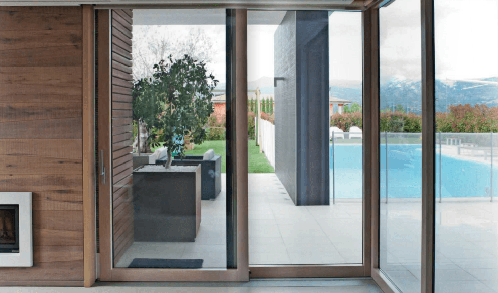 portafinestre in vetro e alluminio