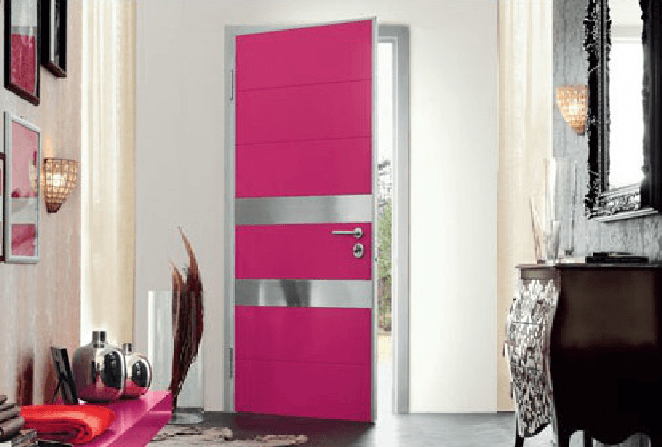 porta blindata in legno e vetro