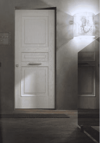porta blindata in legno bianco