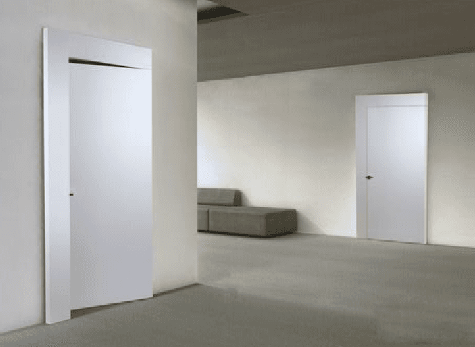 porte a battente in legno bianco