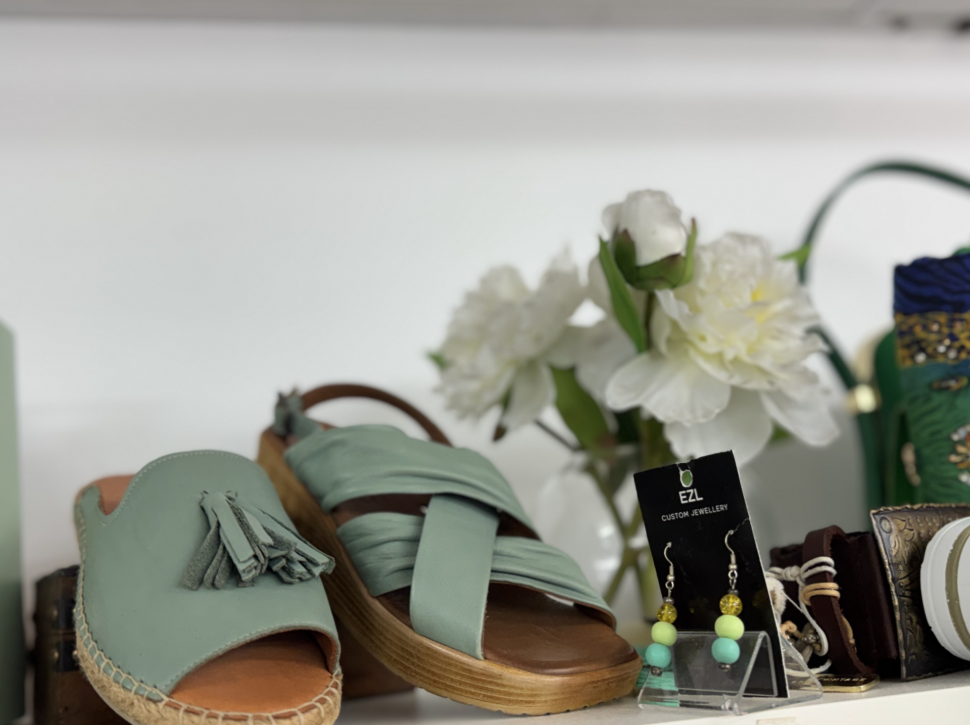 Womans Green Sandels — Zest Boutique in Yeppoon, QLD