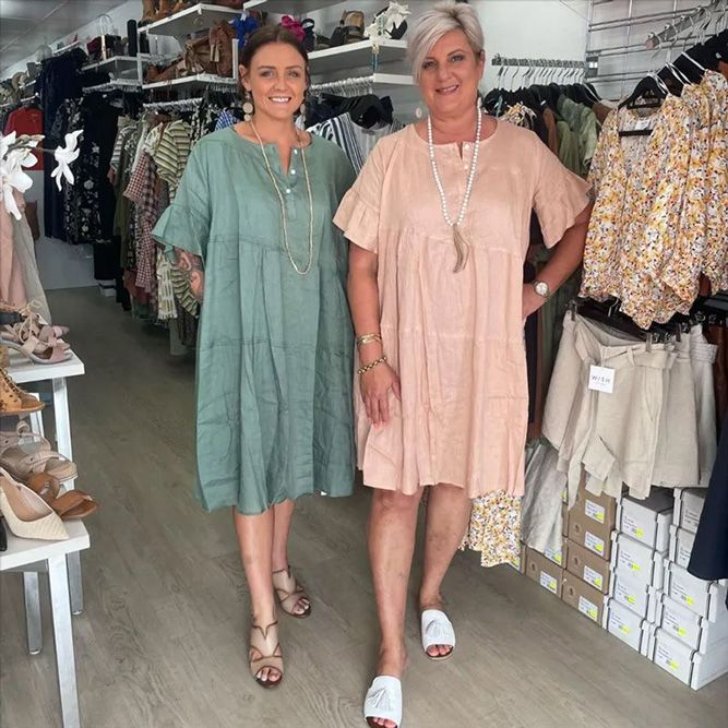 Women Wearing Bohemian Dress And Necklace — Zest Boutique in Yeppoon, QLD