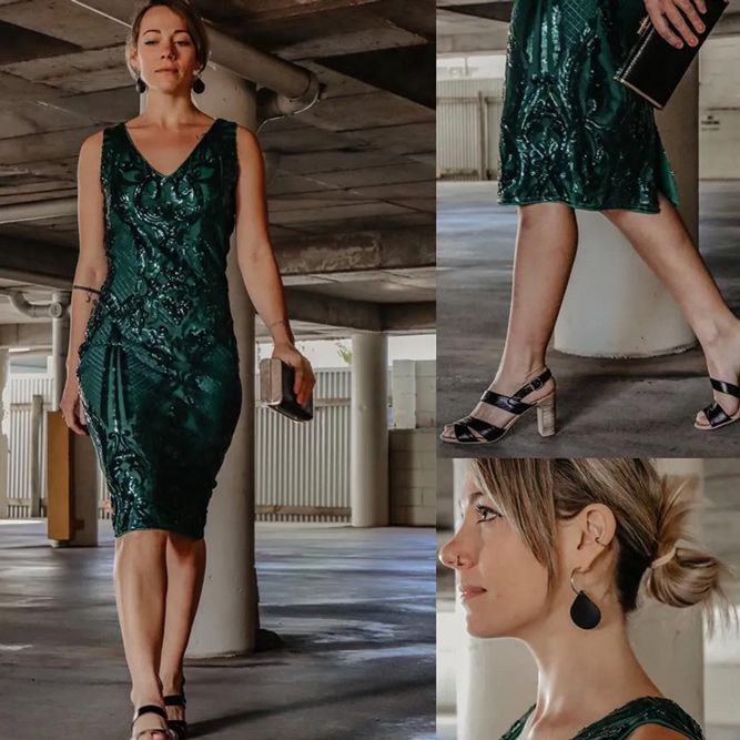 Woman In Green Event Dress — Zest Boutique in Yeppoon, QLD