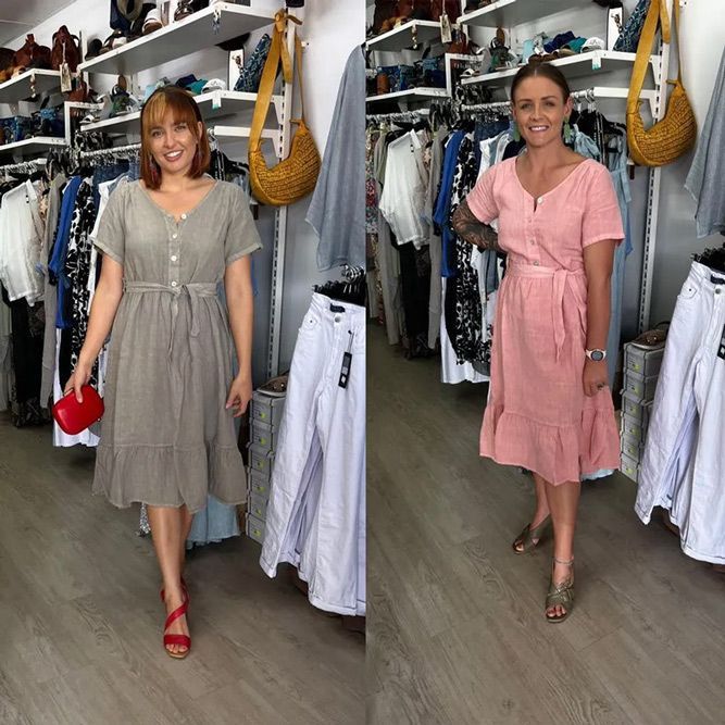 Gray And Pink Dresses — Zest Boutique in Yeppoon, QLD
