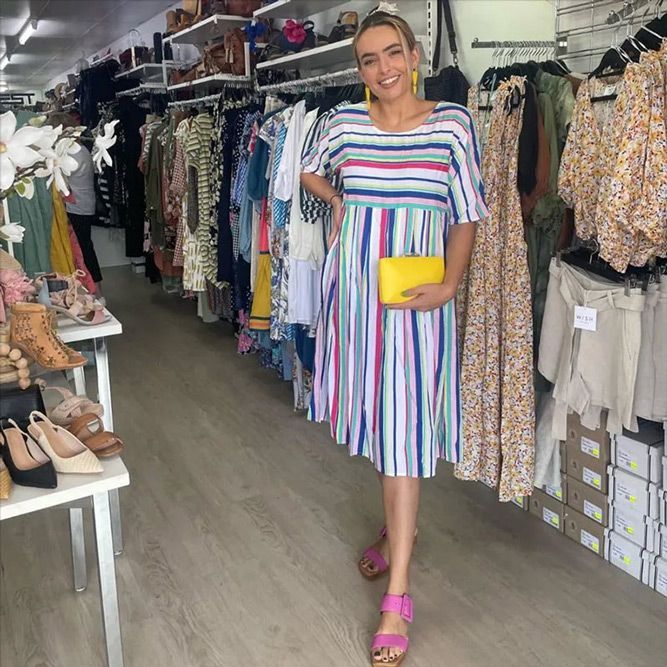 Striped Dress — Zest Boutique in Yeppoon, QLD