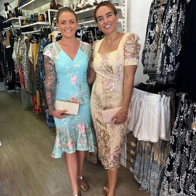 Women Wearing Floral Mesh Dresses — Zest Boutique in Yeppoon, QLD