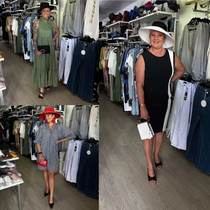 Women In Different Dresses And Hats — Zest Boutique in Yeppoon, QLD
