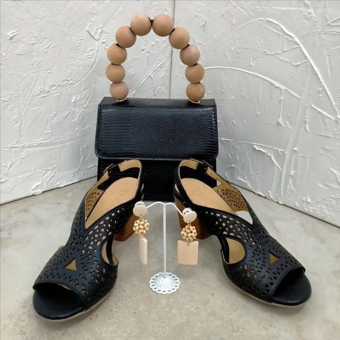 Black Sandals And Bag — Zest Boutique in Yeppoon, QLD