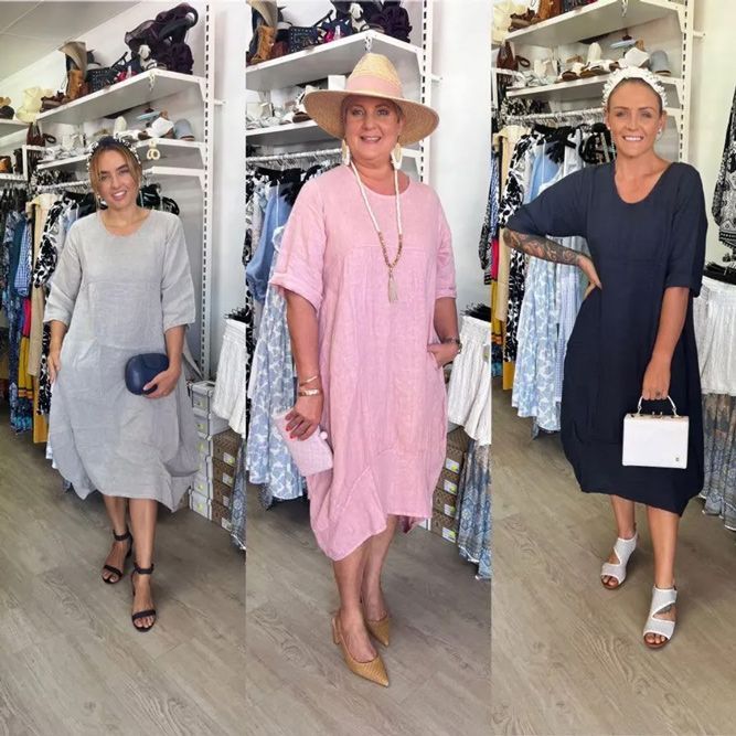 Linen Dresses In Different Colors — Zest Boutique in Yeppoon, QLD