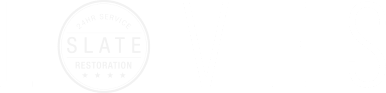 A white logo on a white background that says `` slate ''.
