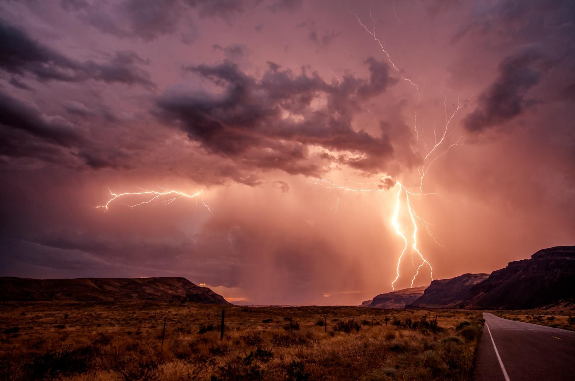 lightning storm in Arizona