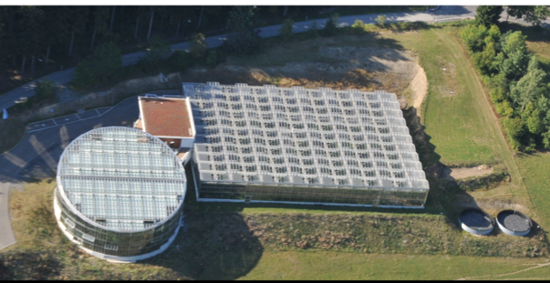 Luftbild vom Tropenhaus