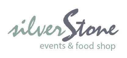 A logo for silver stone events and food shop.