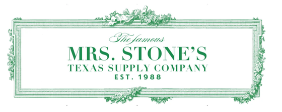 A logo for mrs. stone 's texas supply company