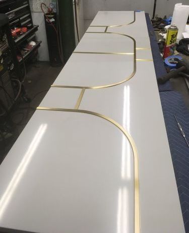 white iron marble sink