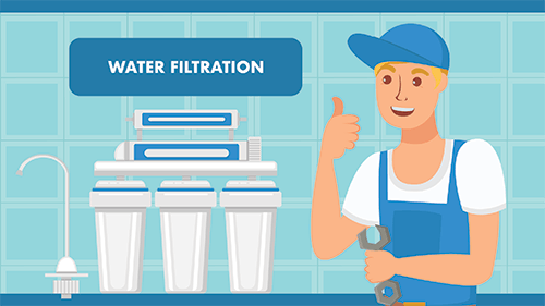 Water filtration cartoon