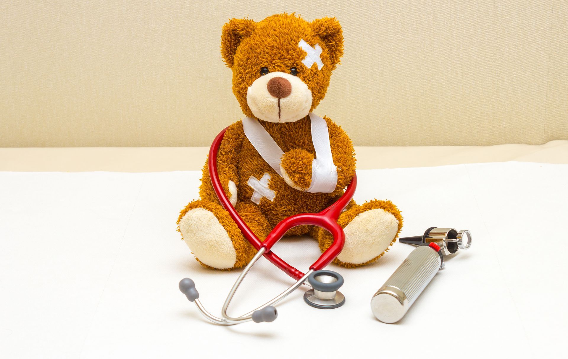 Teddy Bear with medical equipment