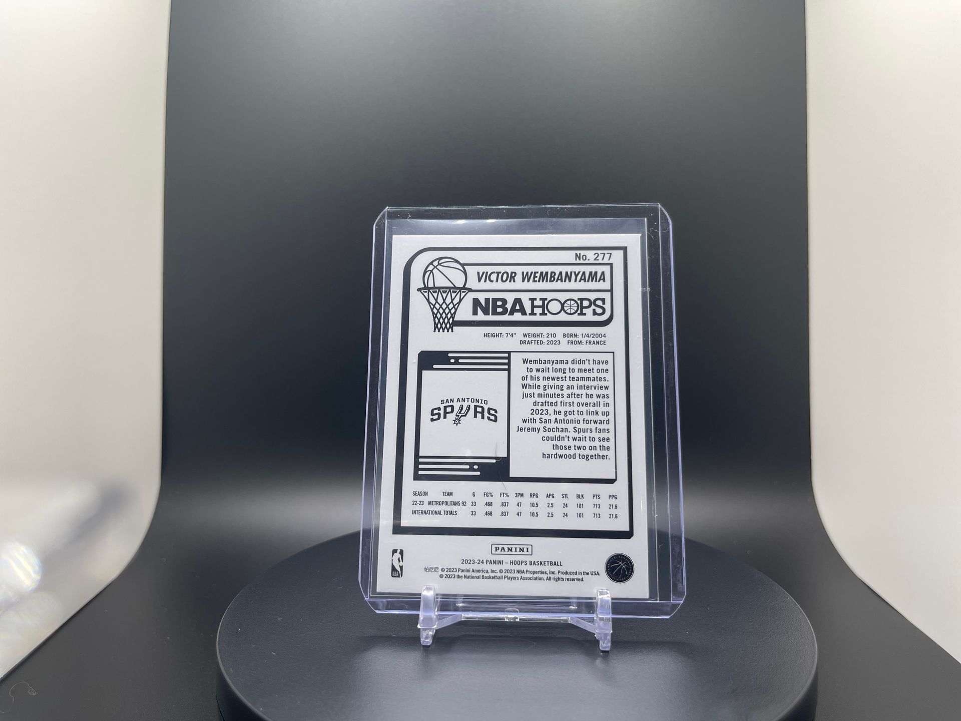 Victor Wembanyama : 2023 NBA Hoops : #277 : Rookie
