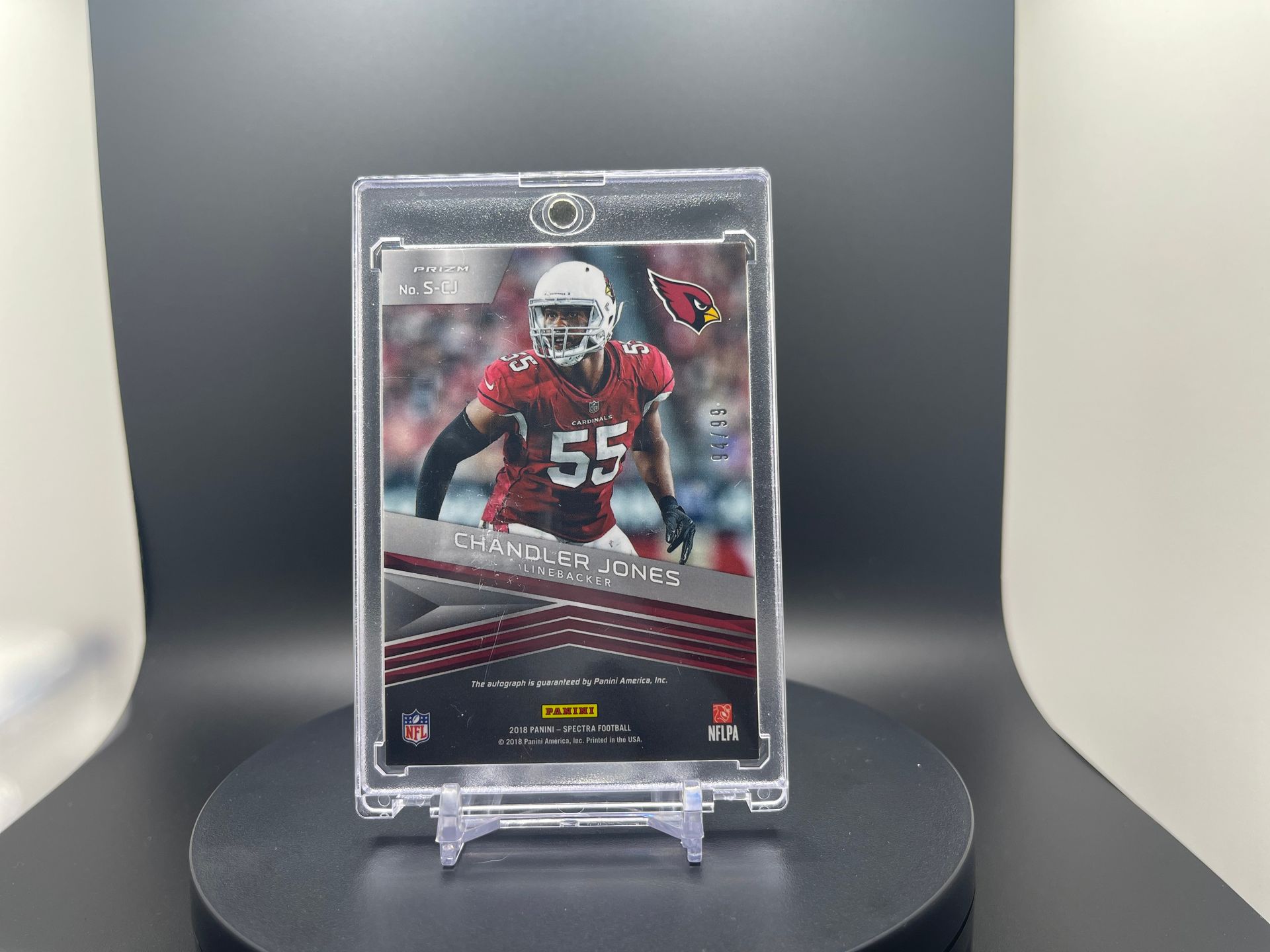 Chandler Jones : 2018 Spectra : #S-CJ : Autograph Silver Holo : 94/99