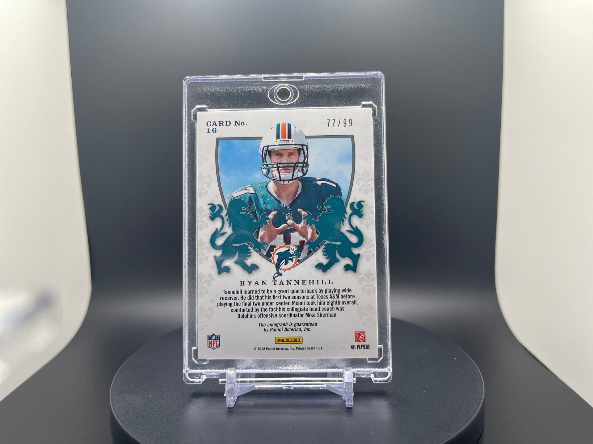 Ryan Tannehill : 2012 Rookies & Stars : #16 : Rookie Autograph Crusade: 77/99