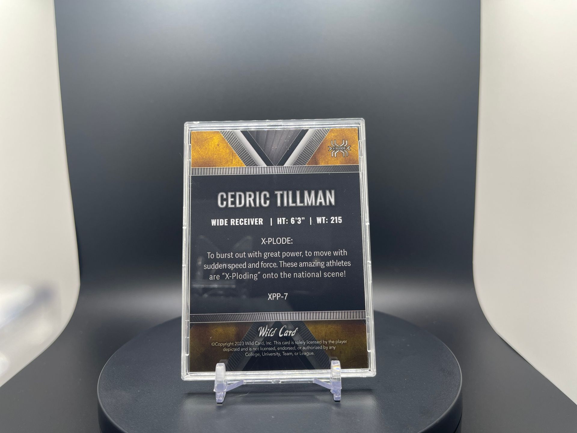 Cedric Tillman : 2023 Wild Card SP Promo : #XPP-7 : X-Plode Parallel [Gold] : 2/3 : *** Elite Rarity ***