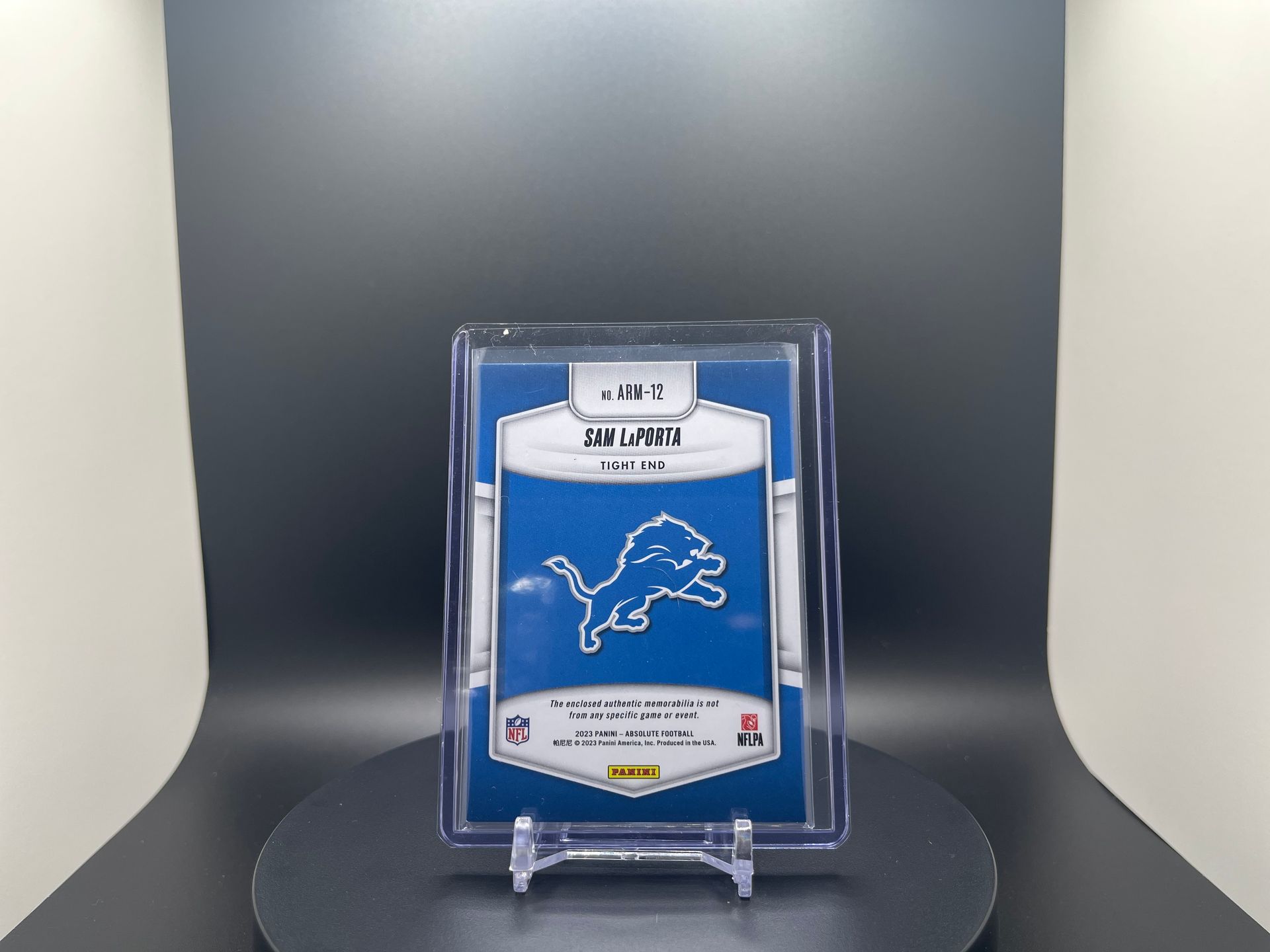 Sam LaPorta : 2023 Absolute : #ARM-12 : Rookie Patch